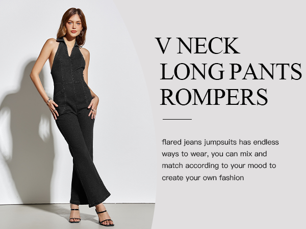 v neck jumpsuits