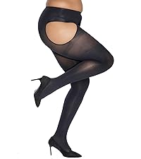 plus size crotchless pantyhose