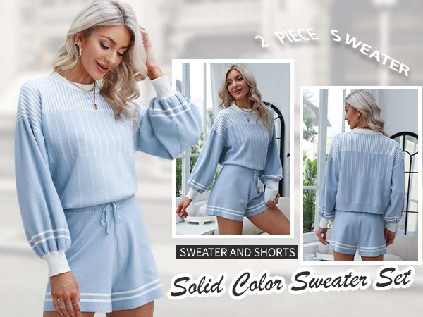 blue sweater set