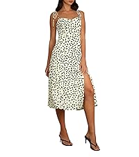 spot print midi dress