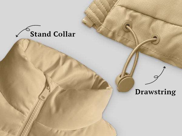 Stand Collar Puffer Vest