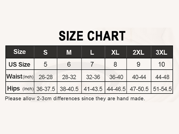 wirarpa size chart