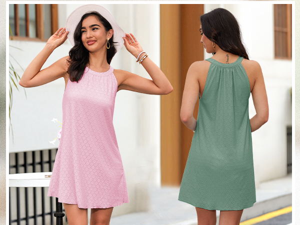 UEAL Sun Dresses for Women 2024 Short Ladies Short Cute Summer Dresses Sundresses