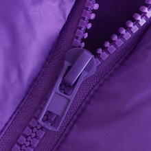 purple puffer vest