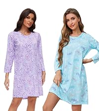 women long sleeve nightgown