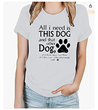 Dog Paw Graphic Blouse 