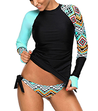 Long Sleeve 2 Piece Swimsuit 