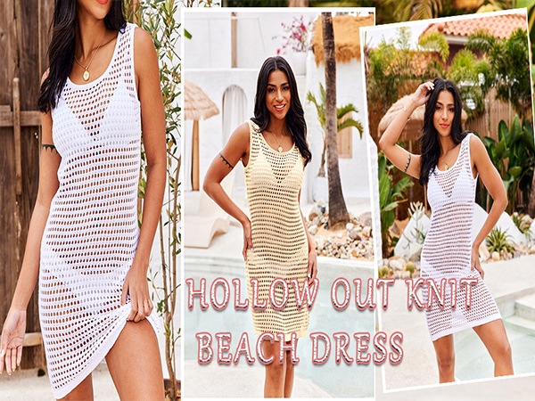 women swimsuit crochet swim cover up