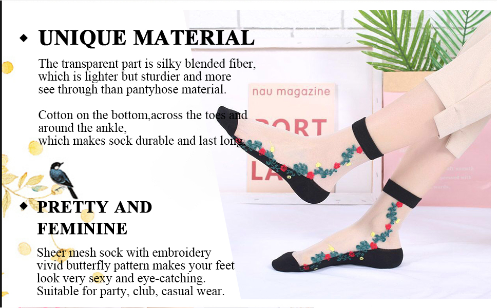 pretty and feminine socks, suit for party