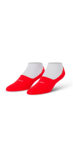 red no show socks