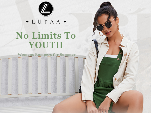 LUYAA Women''s Short Overalls