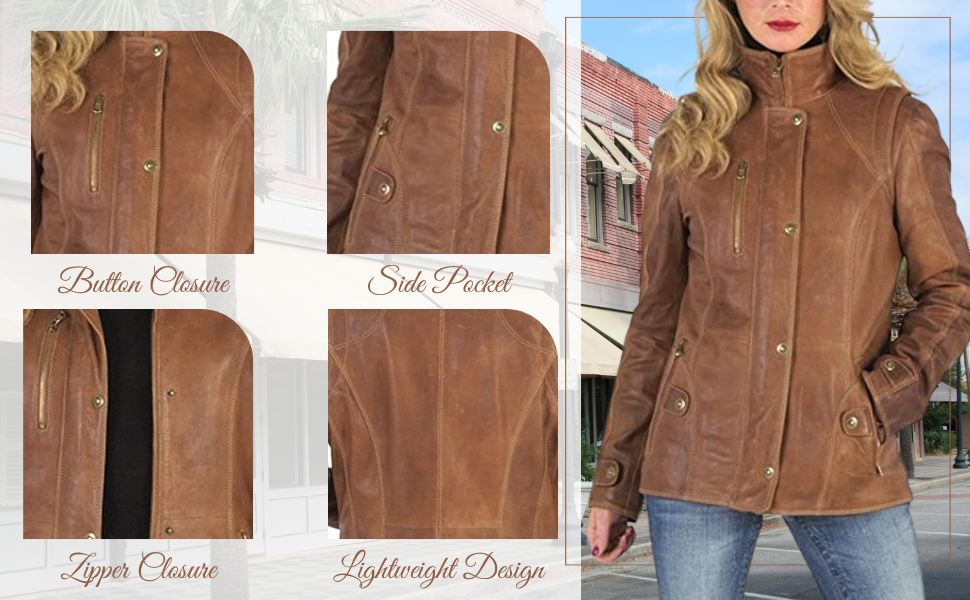 SPN-BFCC lambskin leather jacket