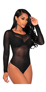 sheer mesh bodysuits