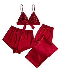 Lace Satin Pajamas Sets