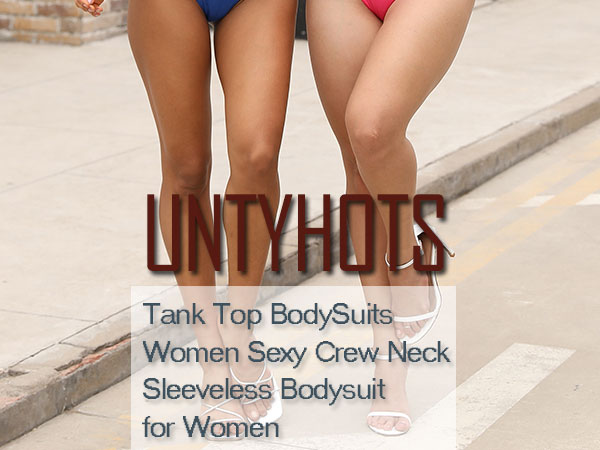 UNTYHOTS Women&#39;s Crew Neck Sleeveless Bodysuits Tank Top