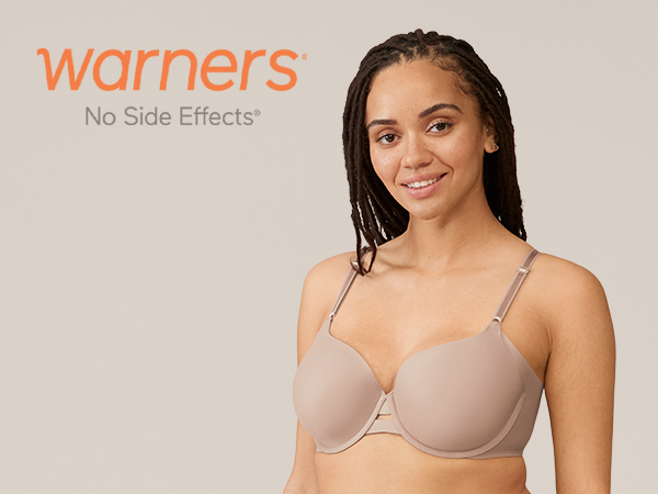 Warners, women''s bras, No Side Effects 01356, underwire bras, smoothing bras, t-shirt bras