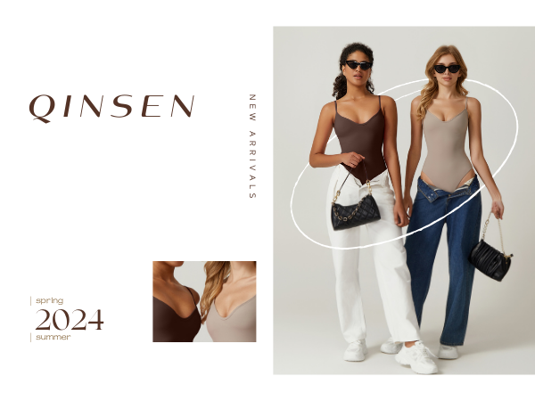 qinsen v neck bodysuit