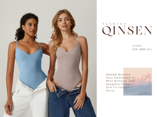 qinsen v neck bodysuit