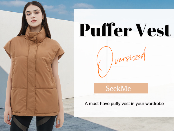 puffer vest womens fall warm waistcoats outerwear