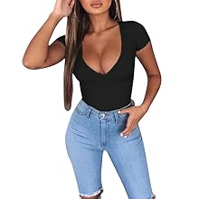 Women Short Sleeve Bodysuits