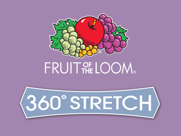 Fruit of the Loom and 360 Stretch logos