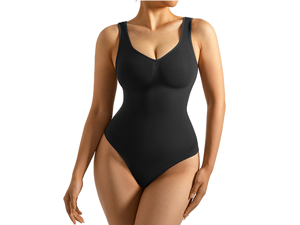 Women Seamless Sculpting Thong Bodysuit Slimming Tummy Control Tank Tops Shapewear