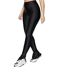 Shiny Tights Leggings With Side Split Hem