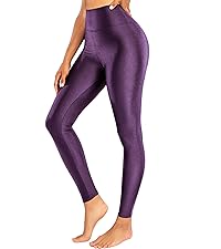 ;amp;amp;amp;amp;#39;s High Waisted Yoga Pants Tummy Control Shiny Sports Tights Workout Leggings