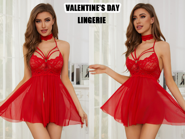 sexy red lingerie for women