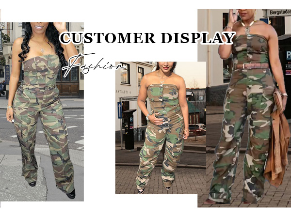 women camo jumpsuit