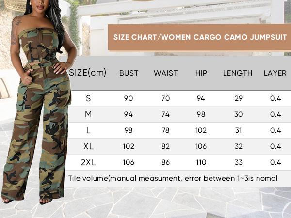 women camo jumpsuit