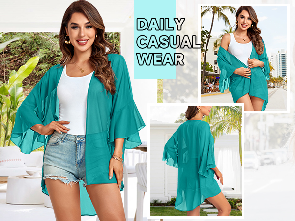 casual cover up blouse