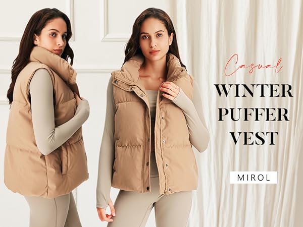 oversized puffer vest women