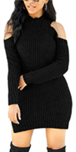 sexycherry Elegant Pullover Sweater Dresses for Women