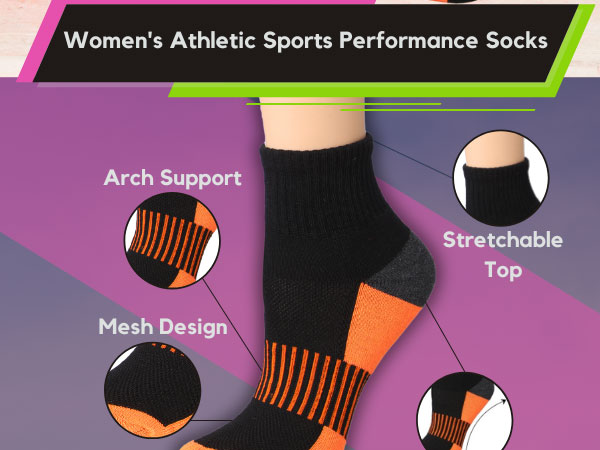 Women''s Quarter Athletic Sports Socks