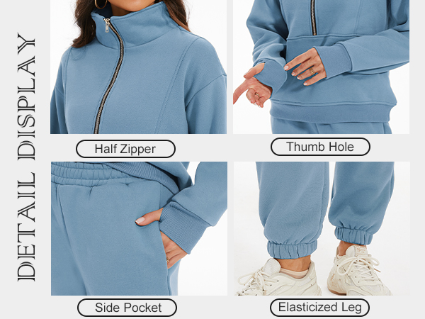 Women 2 Piece Outfits Sweatsuit Set