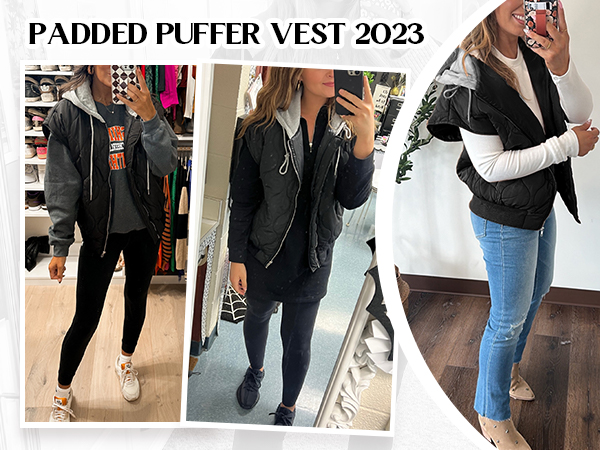 hooded puffer vest