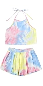 tie dyed 2 piece set