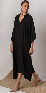 black cover up dress