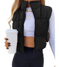 Xiaoxuemeng Crop Puffer Vest