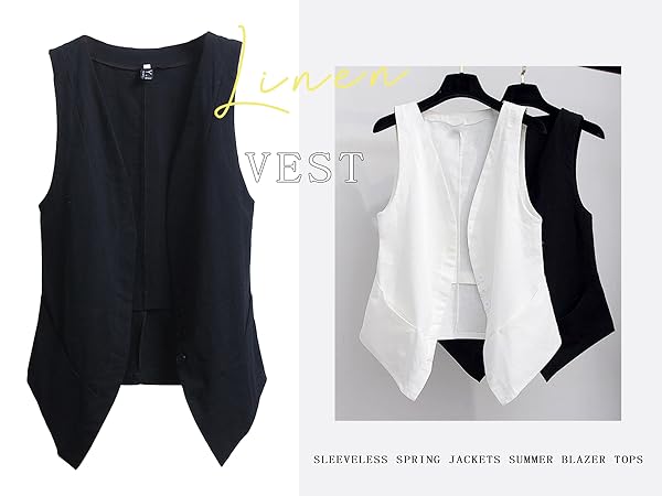 Linen Vest Tops