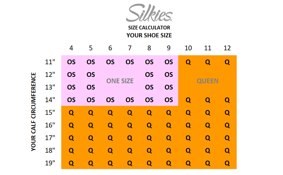 Silkies Knee-Hi Size Calculator