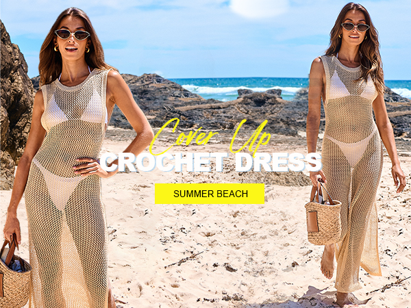 Coverup Cruise Crochet Beach Dresses Fashion Trendy