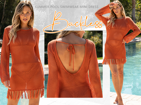 Swimsuit Crochet Swim Cover Up Summer Bathing Suit