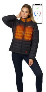 venture heat black heated vest with heatsync puffer mens womens