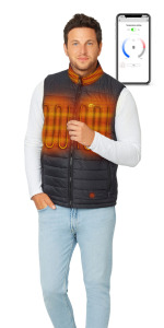 venture heat black heated vest with heatsync puffer mens womens