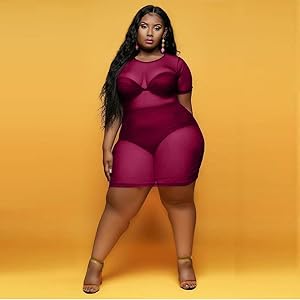 PLUS SIZE Women''s Sexy Swimsuit Cover Ups