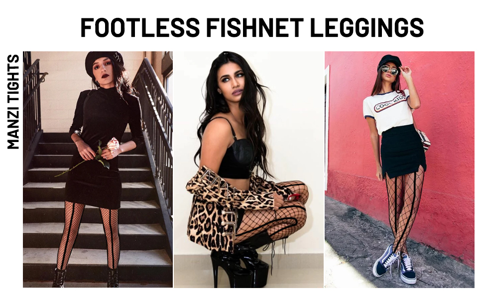 footless fishnet tights for women