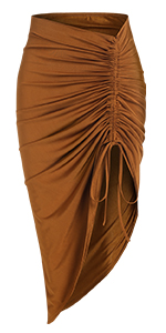 Ruched Midi Skirt