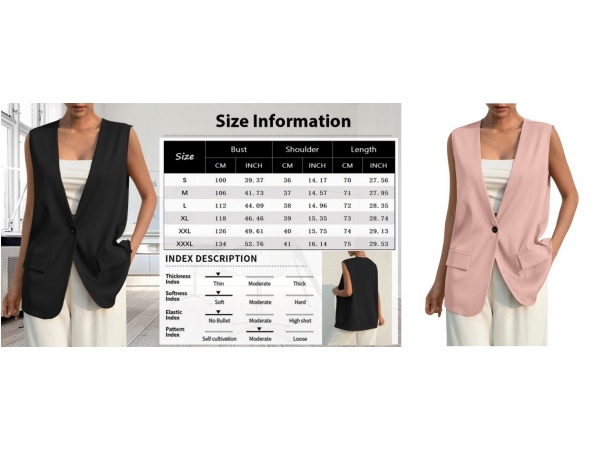 Sleeveless Jackets Lightweight Cardigan Work Out Vest Tops with Pockets